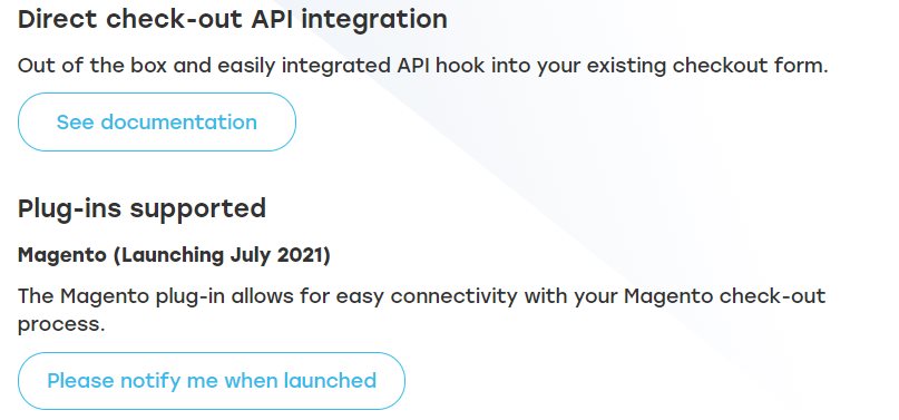 Image showing the details of Taxamo's current API integration